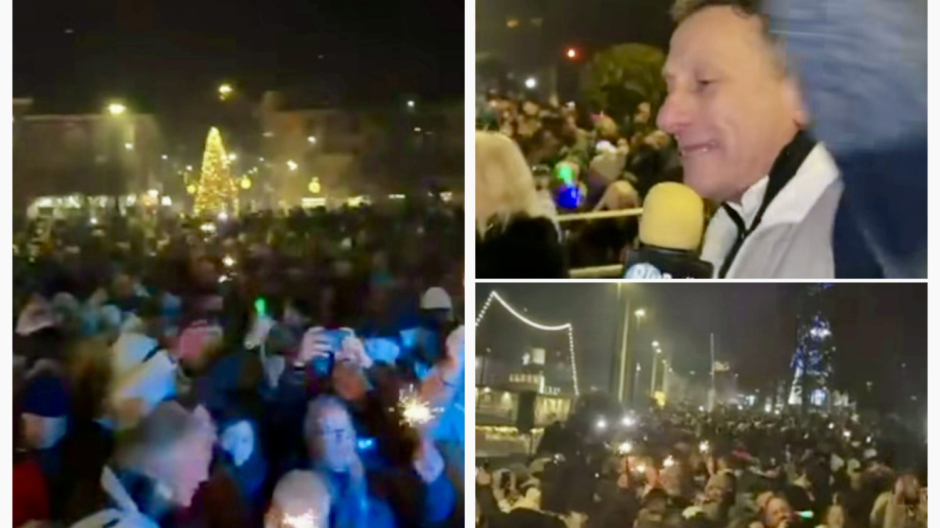 Grande e felice festa di piazza per il capodanno ad Arona