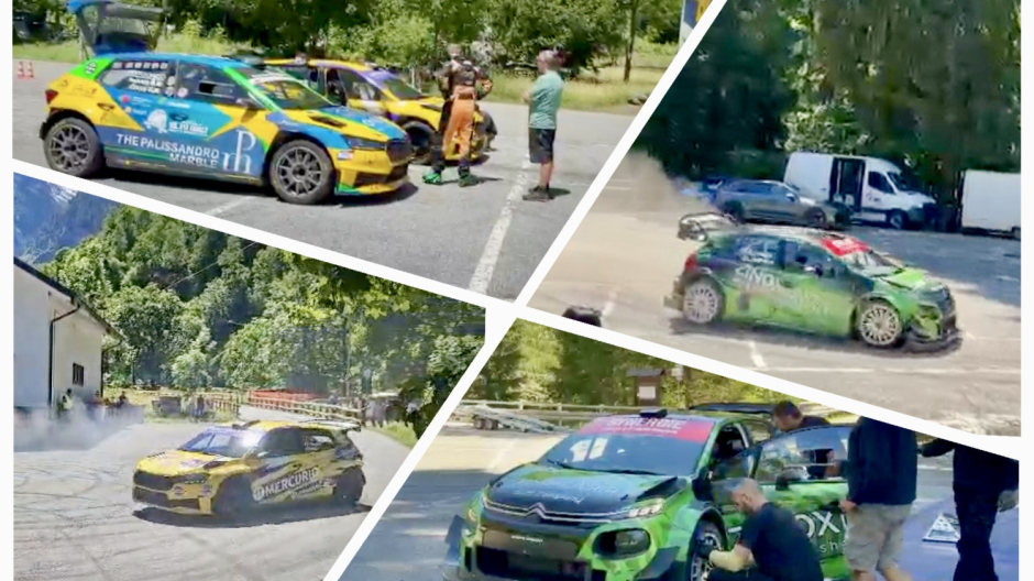 -2 al Rally: giornata di prove, serata di presentazioni. Rombi in Antrona e Vigezzo