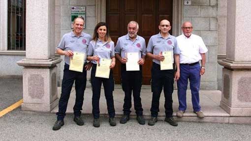 Massino Visconti: riconoscimento dalla Regione per quattro volontari della Protezione Civile. Foto