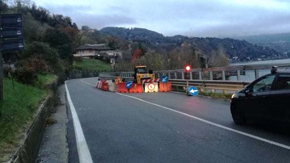Arona, proseguono i lavori per la riapertura completa della SS33 del Sempione