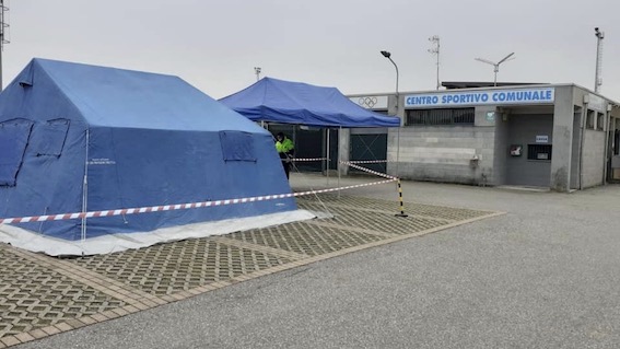 Varallo Pombia: allestito gazebo e tendone per consentire l'effettuazione di tamponi