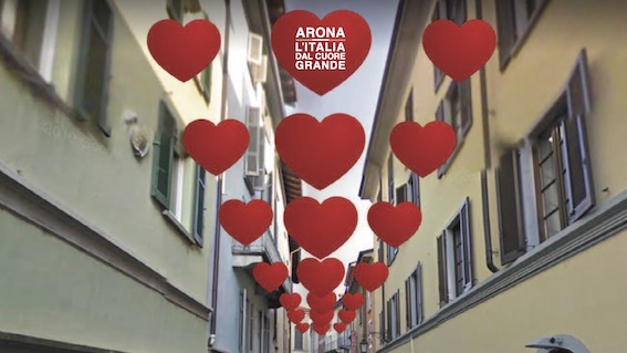 "Arona dal cuore grande", stanotte l'inizio del montaggio dei cuori in città