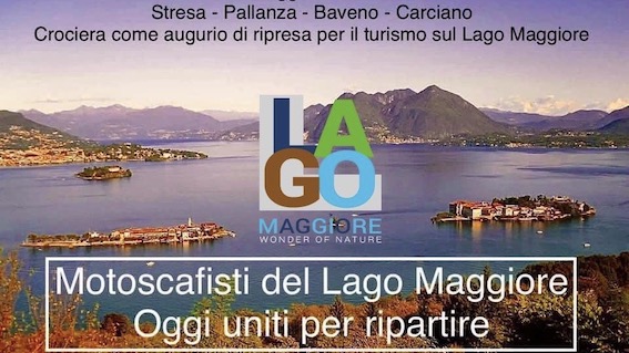 "Oggi uniti per ripartire": lunedì crociera dei motoscafisti del Lago Maggiore come augurio della ripresa turistica