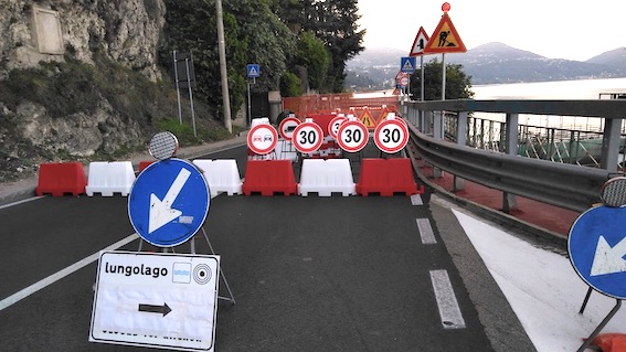 Arona, cedimento SS33: chiusa la strada anche in direzione San Carlo