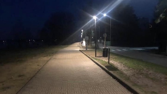 Arona, nuova illuminazione in corso Europa