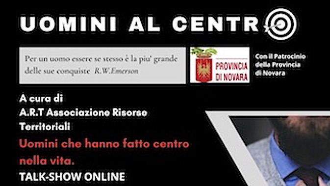 "Uomini al centro": appuntamenti online a cura dell'Associazione A.R.T