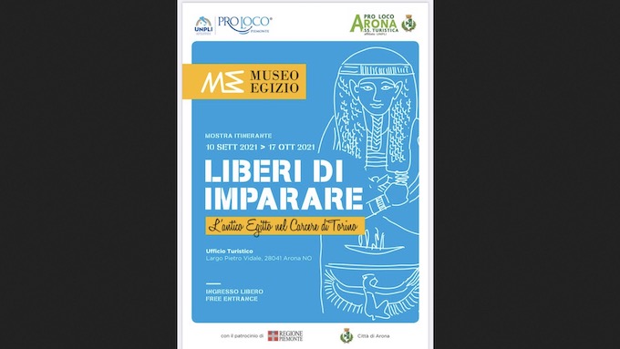 Museo Egizio e Unpli: partito da Arona il tour della mostra "Liberi di imparare"