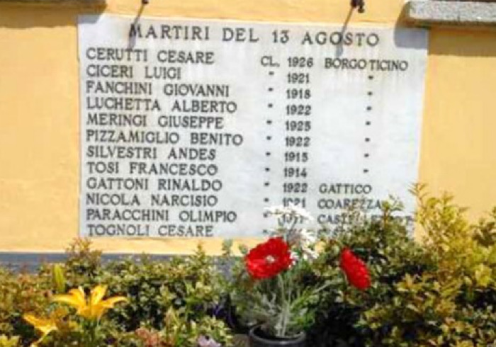 Borgo Ticino ricorderà i martiri dell’eccidio del 13 agosto ‘44