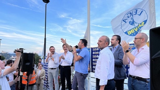 Tappa aronese per Matteo Salvini. Foto