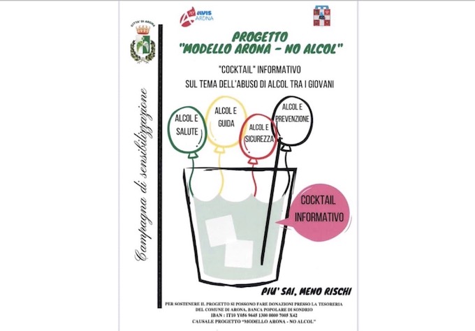 Arona, iniziato il progetto "No alcol" per i giovani