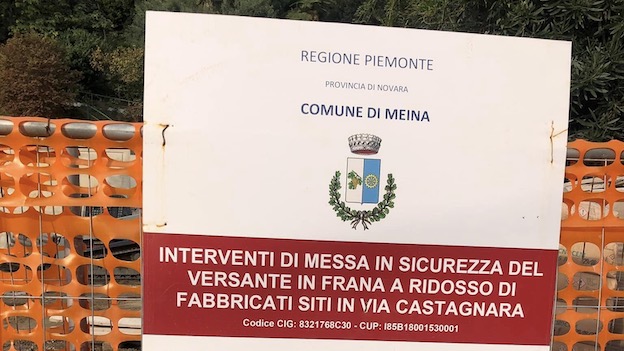  Meina, verso la conclusione dei lavori di messa in sicurezza del versante di via Castagnara