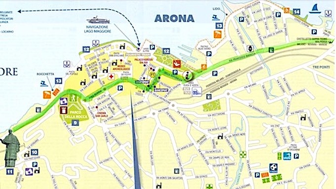 Arona, le strade interessate dal transito del Giro d'Italia il 20 maggio