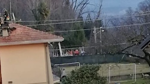 Pombia, principio d'incendio a una canna fumaria