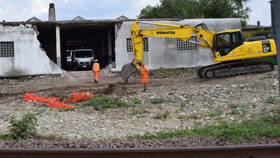 Borgomanero, visita del sindaco al cantiere del sottopasso ferroviario