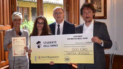 Borgomanero, premiato lo "Studente dell'Anno"