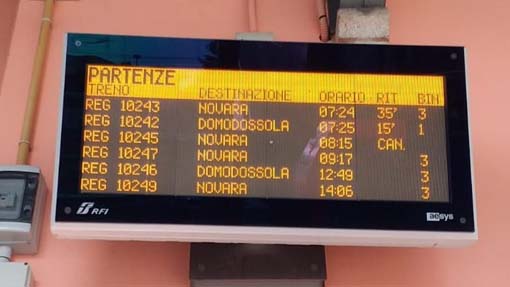 Borgomanero, ritardi e cancellazioni sulla Novara-Domodossola