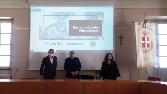Borgomanero, presentato il programma di restauri del gazebo di Villa Zanetta