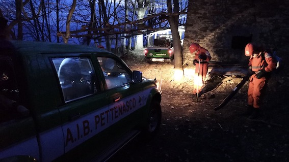 Incendio nella zona del Mottarone sabato sera