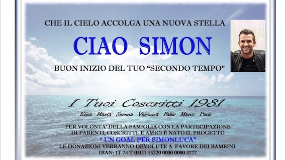 Bogogno, iniziativa "Un goal per Simonluca", in ricordo del calciatore deceduto sulla A26
