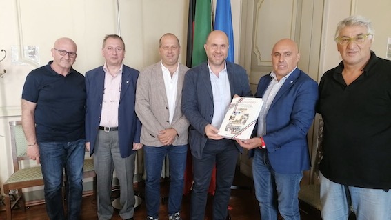 I vertici nazionali e regionali dell'UNPLI  in visita a Borgomanero