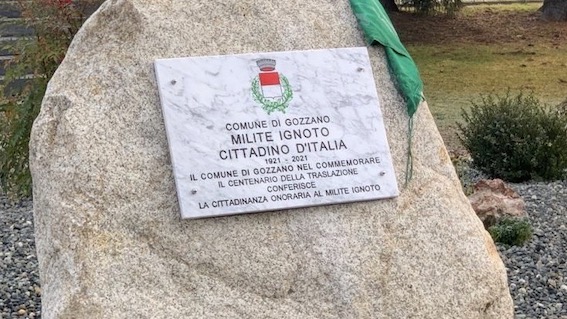 Gozzano, inaugurato il monumento dedicato al Milite Ignoto