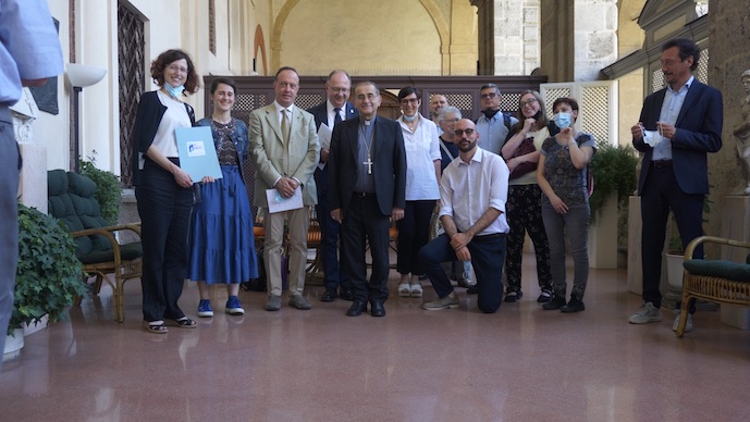 Delegazione della Fondazione Marazza in visita all'arcivescovo di Milano e al Duomo