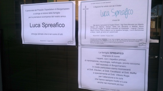 Borgomanerese, cordoglio per la scomparsa del dott. Spreafico