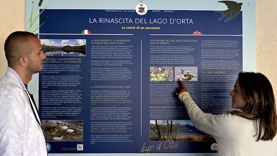  Orta, pannelli speciali raccontano come il lago è tornato a nuova vita