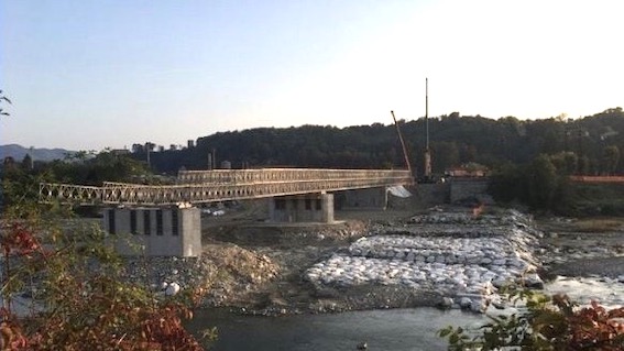 Romagnano Sesia, il punto sulla realizzazione del ponte provvisorio