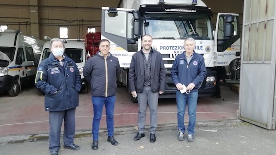 Gattico Veruno, visita  del presidente Binatti alla sede del Coordinamento territoriale volontariato protezione civile