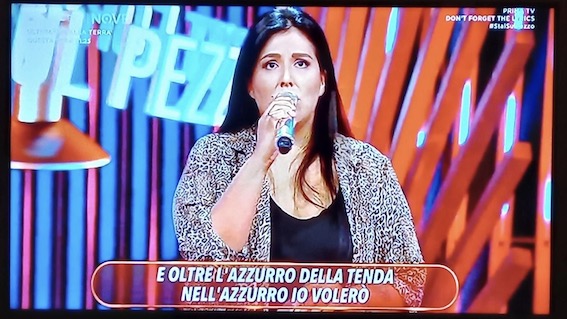 Borgomanerese in tv a "Don't forget the lyrics"