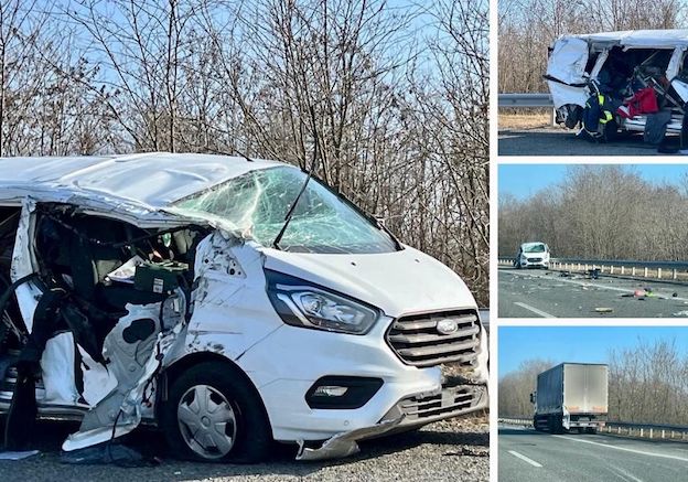 Borgomanero, incidente fra camion e furgone sulla A26