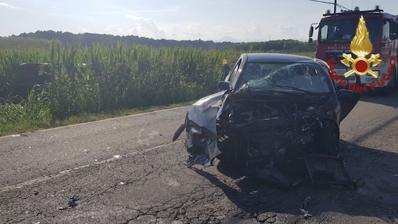 Cavaglietto: incidente sulla sp21. Foto
