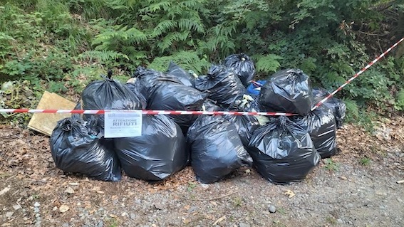 Abbandono rifiuti sul Mottarone: operazione congiunta delle GEV di Novara e Vco. Foto
