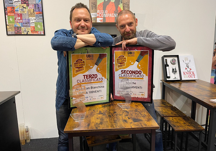 Birra dell’anno: doppio premio per il birrificio borgomanerese Birra 100Venti 