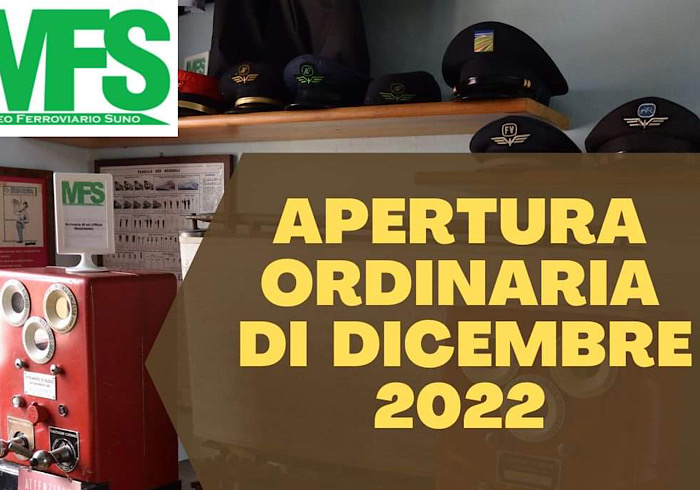 Apertura di dicembre del Museo Ferroviario di Suno