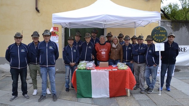 Gozzano, Alpini in piazza per l'AISM
