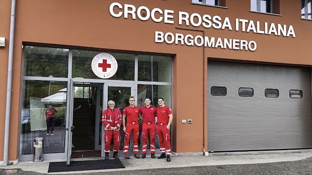 Operatori Cri Borgomanero in missione a Senigallia