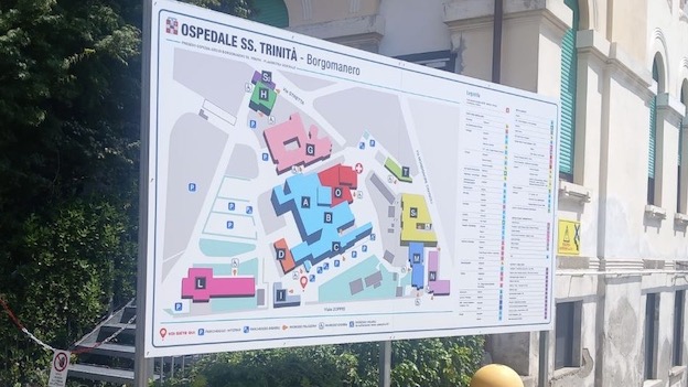 Ospedale di Borgomanero, nuovo pannello esplicativo