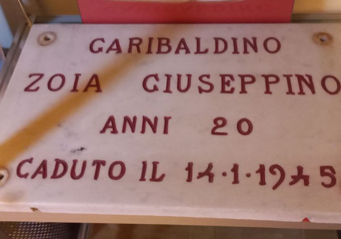 Borgomanero, inaugurazione della targa in ricordo di Giuseppino Zoia