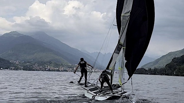 Spettacolo per la crociera Orta-Omegna-Orta