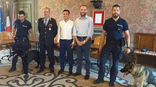Trecate: Sun, nuovo arrivo all'Unità cinofila della Polizia Locale