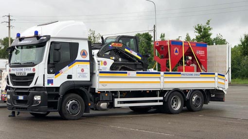 Protezione civile piemontese in aiuto in Emilia Romagna
