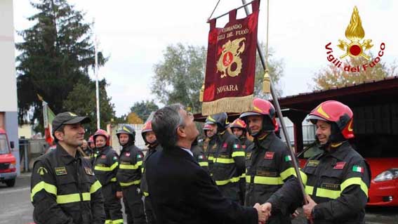 Vigili del fuoco: il capo nazionale del corpo in visita a Novara