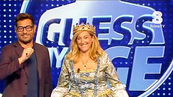 Anche la Regina Cunetta in tv a "Guess my age"