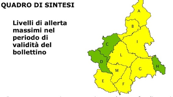Meteo: allerta gialla per le prossime ore