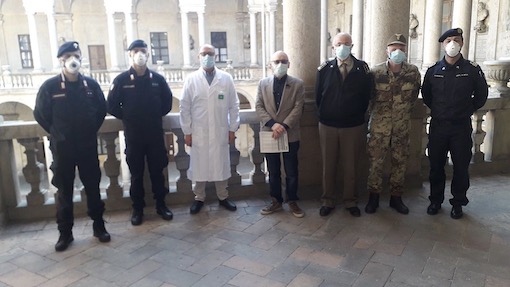 Ospedale di Novara, visita dei vertici del team sanitario interforze