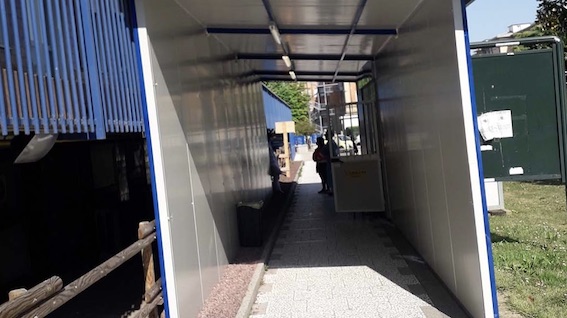 Ospedale Maggiore: nuovo tunnel pedonale all'ingresso