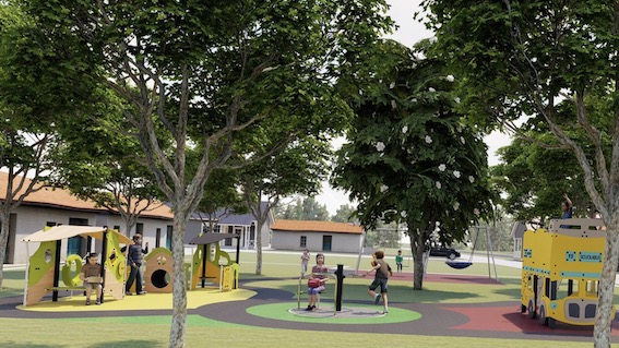 Cameri, partiti i lavori per la realizzazione del parco giochi in piazza Dante