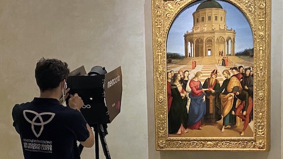 Lo Sposalizio della Vergine di Raffaello "replicato" dalla novarese Haltadefinizione